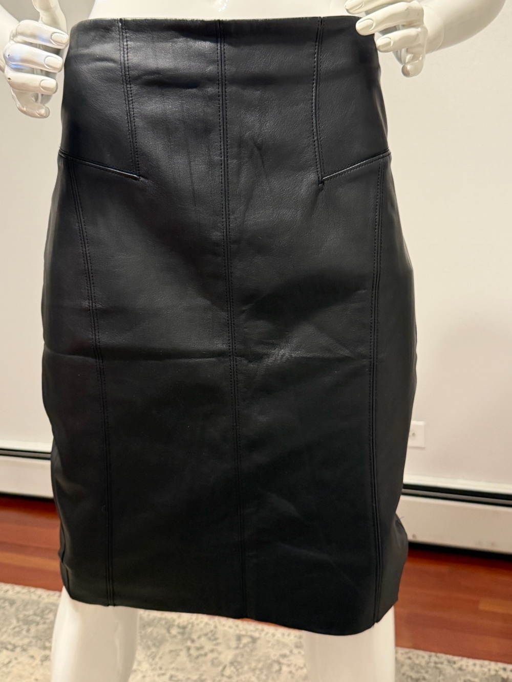 Express Leather Skirt Black